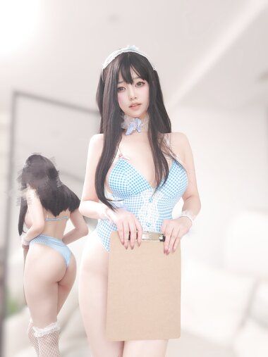 [Cosplay] 女主K 蓝色泳装女仆 [94P-362MB]