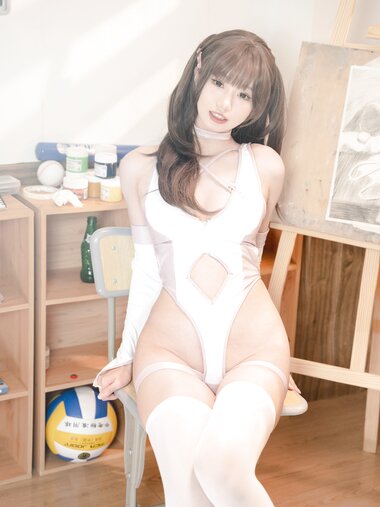 [Cosplay] 柒柒要乖哦 粉色泳衣 [77P-0.99GB]