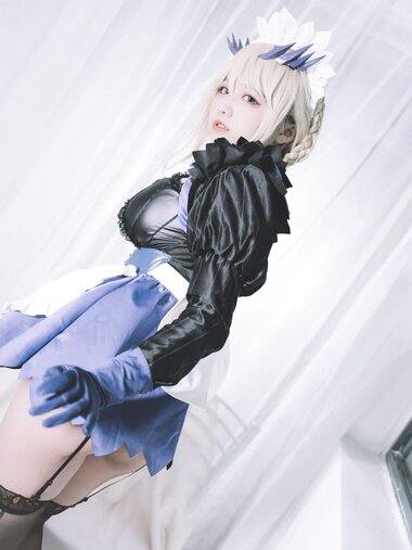 [Cosplay] 阿半今天很开心 FGO 黑枪呆女仆 [69P-756MB]