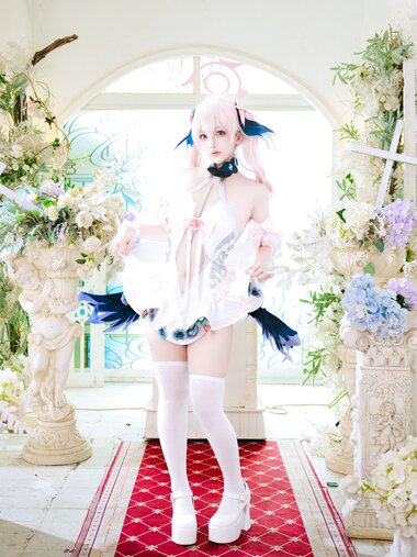 [Cosplay] 日奈娇 蔚蓝档案 下江小春 花嫁 [26P-170MB]