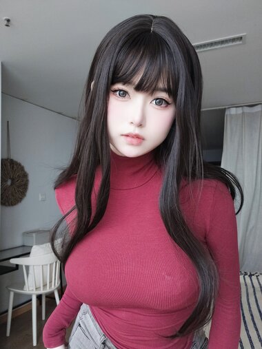 [Cosplay] 女主K 红色毛衣的丰满妹妹 [103P-727.31MB]
