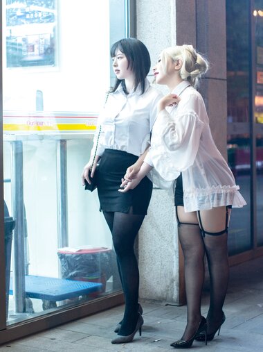 [Cosplay] 皮皮奶可可爱了啦 &穆零Mu0 百合OL [51P-668MB]