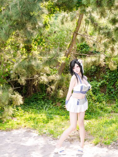 [Cosplay] Yiko湿润兔 2025泳装限定作 海边假日 蒂法 [80P-2.15GB]