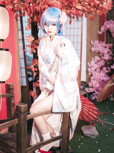 [Cosplay] 神沢永莉 蕾姆和风 [47P-218MB]