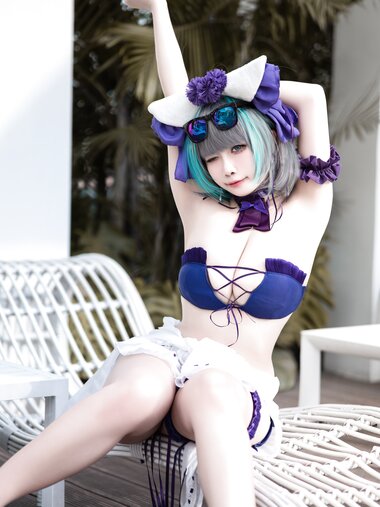[Cosplay] 贞子蜜桃 碧蓝航线 柴郡泳装 [60P1V-1.19GB]