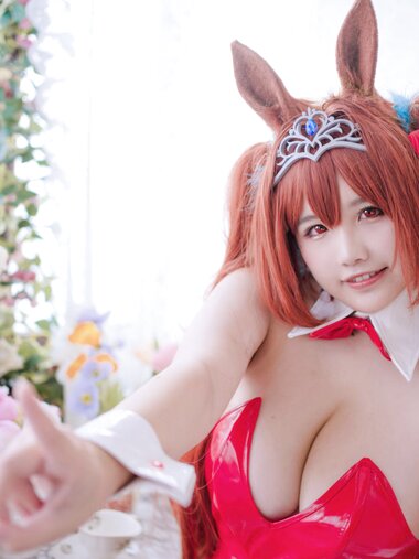 [Cosplay] 阿半今天很开心 赛马娘 大和赤骥兔女郎 [35P-492MB]
