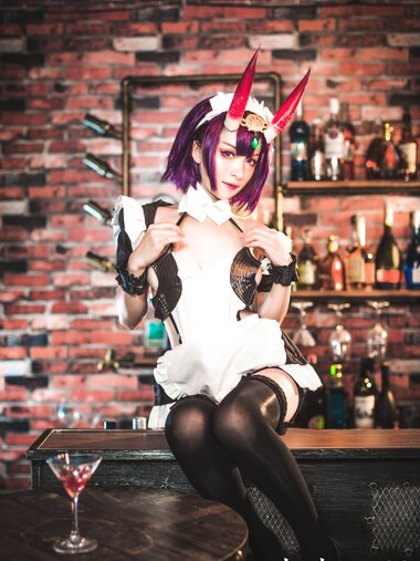 [Cosplay] 九九八吖 FGO 酒吞女仆 [70P-0.98GB]
