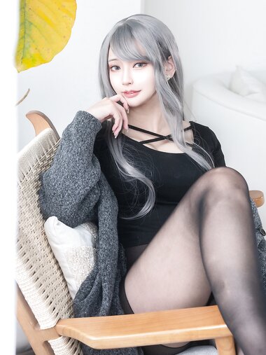 [Cosplay] Machi馬吉 2023.08 黑絲+私人內衣 [43P-45MB]