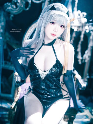 [Cosplay] 霜月shimo 2025年12月订阅 Modernia Black Dress [16P-41MB]