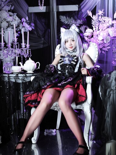 [Cosplay] PoppaChan - Murasaki Shion Dress (Vtuber)[88P10V-1.11GB]