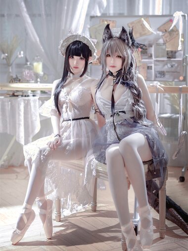 [COSPLAY] 面饼仙儿 半半子 Arknights 黑x森蚺
