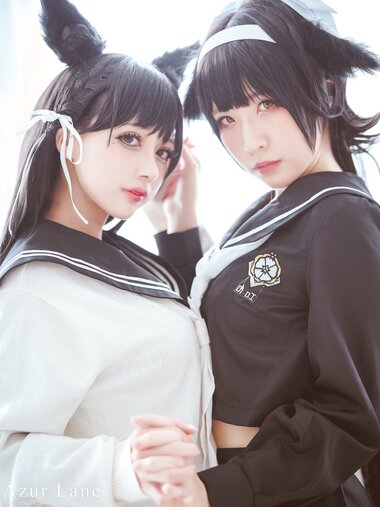 沖田凜花Rinka & Shiina Kurumi - Atago & Takao (Azur Lane) [13P-40.51MB]