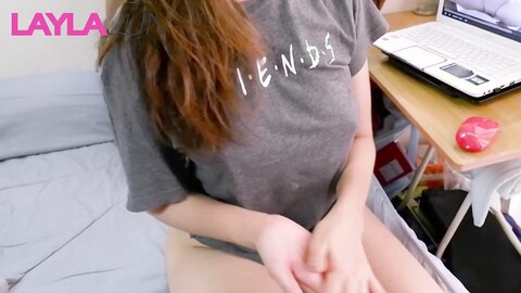 Hot Asian Girl Laylajun Fingering Herself After Showered And Shaved