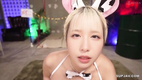 Ai Plump Pet Cow Girl Breast Massage  Cock Milk Squeezing