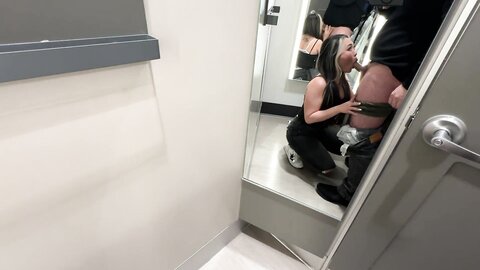 Risky Quickie With Asian In Target Dressing Room Ends With Creampie