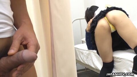 Ako Ashino visits her hospitalized husband wearing an irresistible skirt (Decensored)