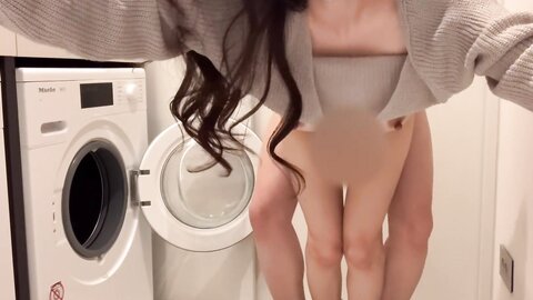 Having Fun In The Laundry Room With Korean Women You Can Try Her Out