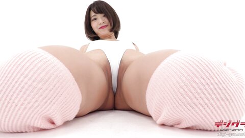 Digi-Gra - Karen in White Predatorrat Highleg Cut Swimsuit ぷれでたーらっと