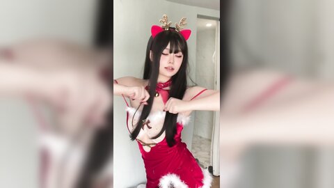 [Cosplay] 女主K 圣诞麋鹿 [100P1V-460MB]