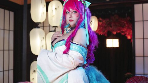 [Cosplay] KANEKO_咔喵 英雄联盟 灵魂莲华 阿狸 [17P1V-541MB]