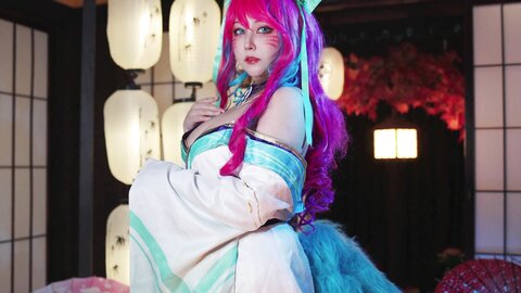 [Cosplay] KANEKO_咔喵 英雄联盟 灵魂莲华 阿狸 [17P1V-541MB]
