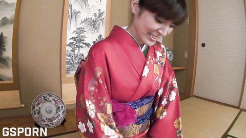 Real Japanese Geishe Dress Kimono Is Fucked With Creampie