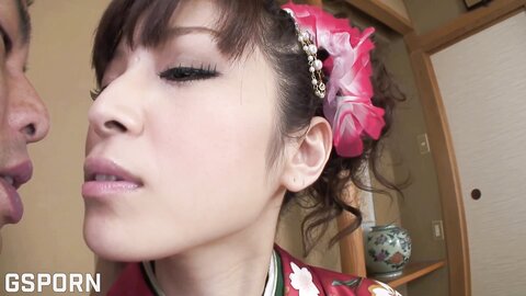 Real Japanese Geishe Dress Kimono Is Fucked With Creampie