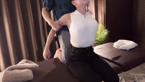 Horny Japanese Teen Had Hot Real Oil Massage With Sex Surprise