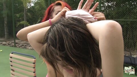 Practicing Their Tennis S***s Ends With The Asian Dikes Eating Each Ot