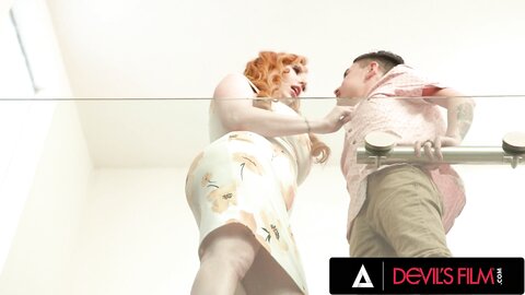 Devils Film Hot Teen Swinger Luna Mills Gets Her Tight Mouth And Pussy Fucked By Older Man