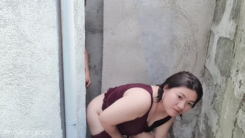 Filipina Taking A Bath Outside The House Got Fuck Pinoykangkarot