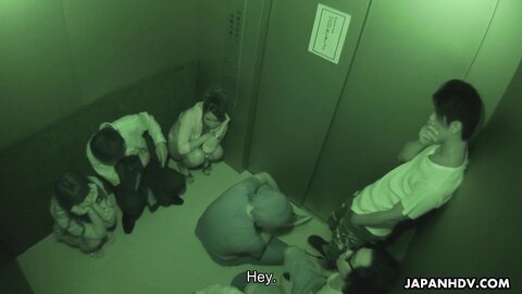 Asian  Closed Room Elevator Gangbang  Scene 1 95