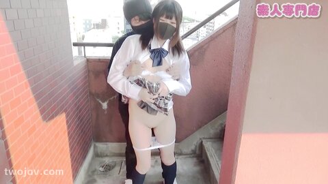 4823153 [Part Two]****zynxzjo* Raw Fucking and Creampie in the Emergency Stairwell with a Granny-Style Landmine Type