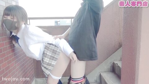 4823153 [Part Two]****zynxzjo* Raw Fucking and Creampie in the Emergency Stairwell with a Granny-Style Landmine Type