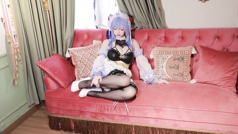 [Cosplay] 雪晴Astra 原神 甘雨女仆 [31P1V-763MB]