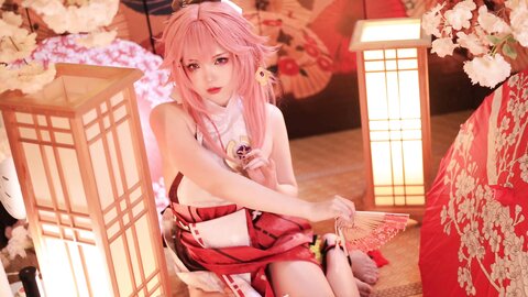 [Cosplay] 雪晴Astra 原神 八重神子 [60P2V-1.67GB] (2)