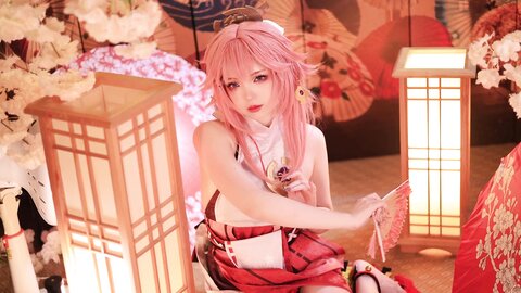 [Cosplay] 雪晴Astra 原神 八重神子 [60P2V-1.67GB] (2)