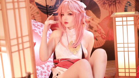 [Cosplay] 雪晴Astra 原神 八重神子 [60P2V-1.67GB] (2)