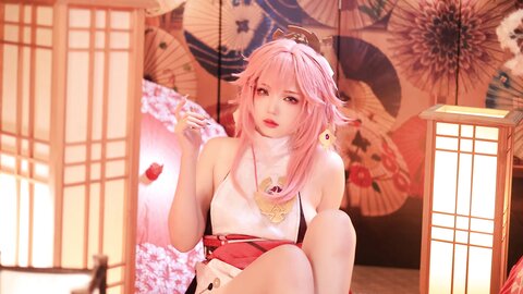 [Cosplay] 雪晴Astra 原神 八重神子 [60P2V-1.67GB] (2)
