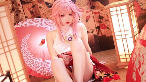 [Cosplay] 雪晴Astra 原神 八重神子 [60P2V-1.67GB] (2)
