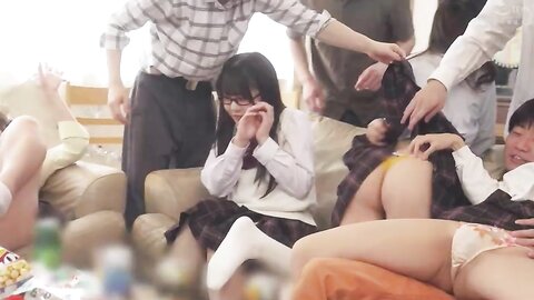 A Plain Girl From My Class Was Invited To Her First Orgy Party  Scene 1