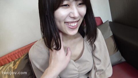 4830162-1 A beautiful, slender woman in her second year of working life at a bank counter. Beneath her torn black stockings, copious amounts of love juice spill forth. Massive squirting, expressions of shame, *