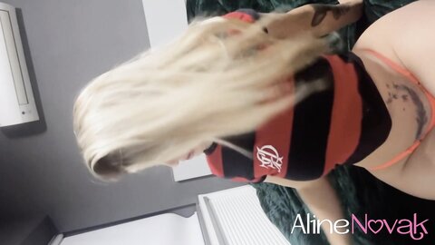 Busty Blonde Gives Her Tight Pink Ass But First Uses A Butt Plug For Tr