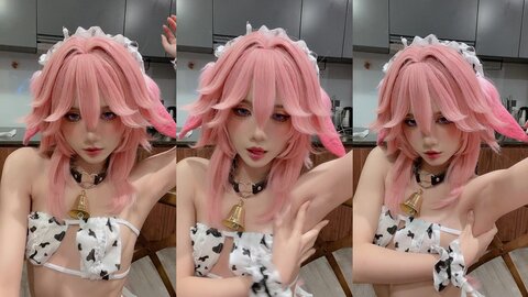 [Cosplay] PoppaChan - Yae Miko Cow (7)