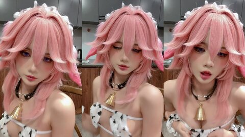 [Cosplay] PoppaChan - Yae Miko Cow (6)