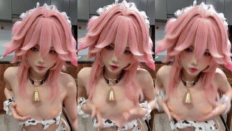 [Cosplay] PoppaChan - Yae Miko Cow (4)