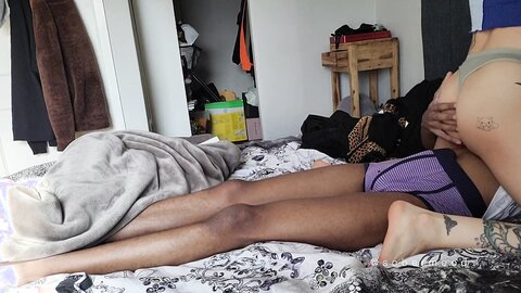 Asian Student Desperately Rutting Grinding Humping Against Bbc Daddy Fo