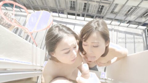Yiming Curiosity依鸣 2 Asian Girls Threesome On Paris Balcony Double