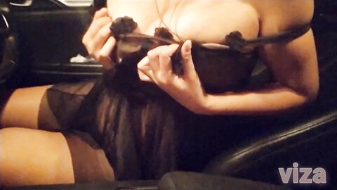 Female Orgasm Masturbation In Public Taxi With Big Boobs Girl After Ti