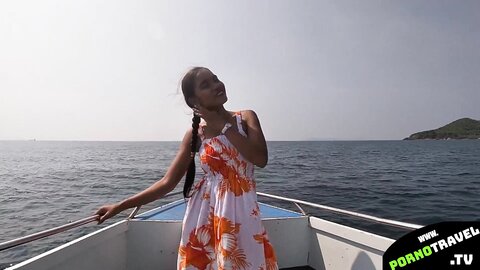 Sexy Asian Girl On The Boat